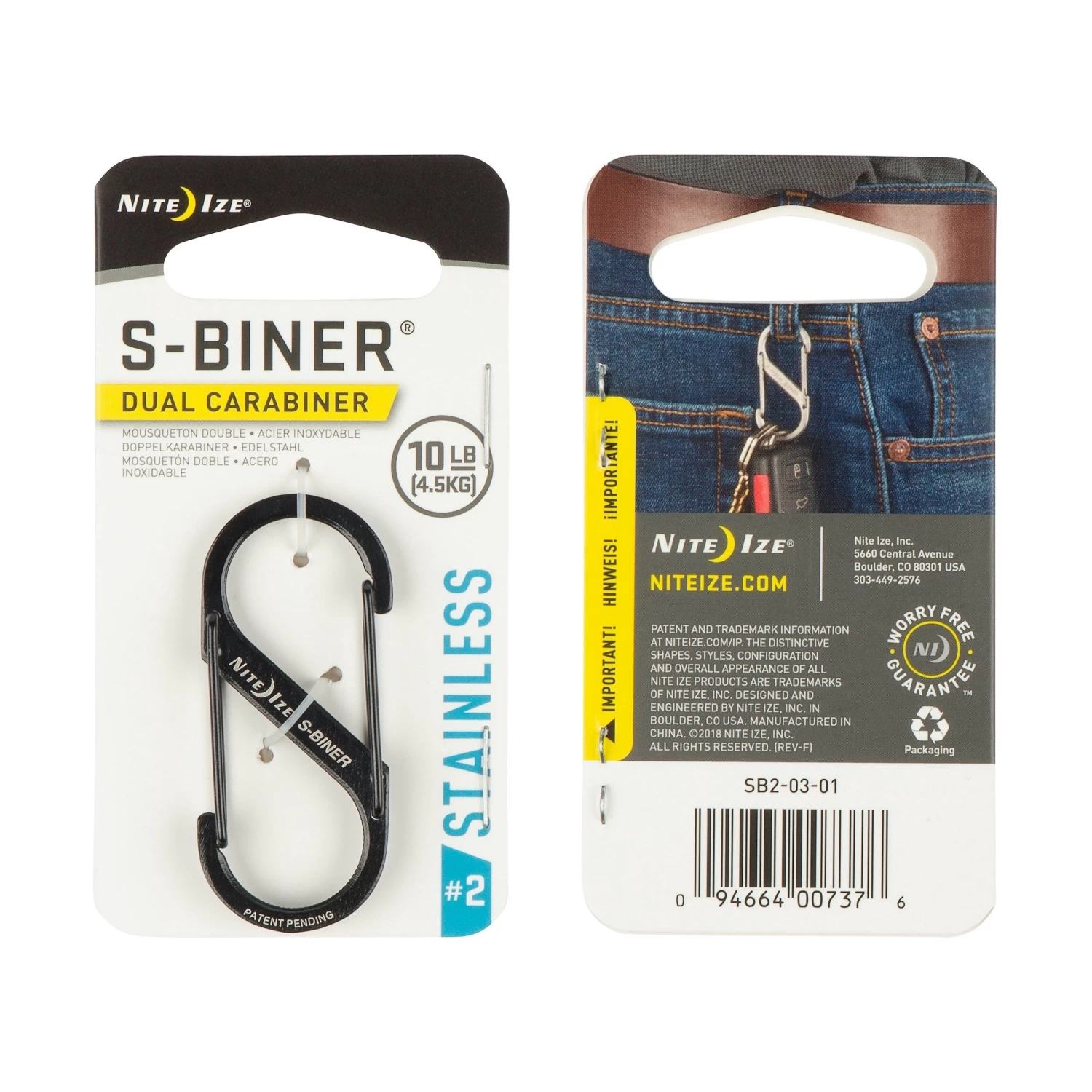 Nite Ize S-Biner® Stainless Dual Carabiner 5 Nite Ize S-Biner® Stainless Dual Carabiner - Image 5
