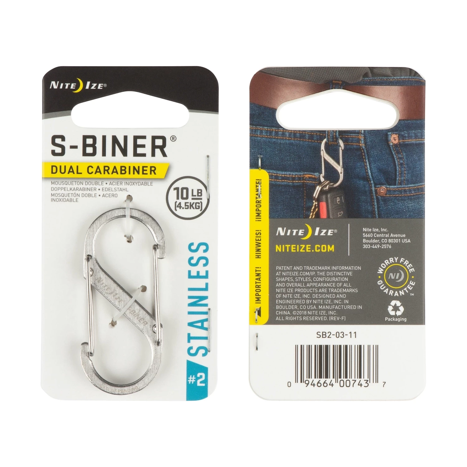 Nite Ize S-Biner® Stainless Dual Carabiner 11 Nite Ize S-Biner® Stainless Dual Carabiner - Image 11