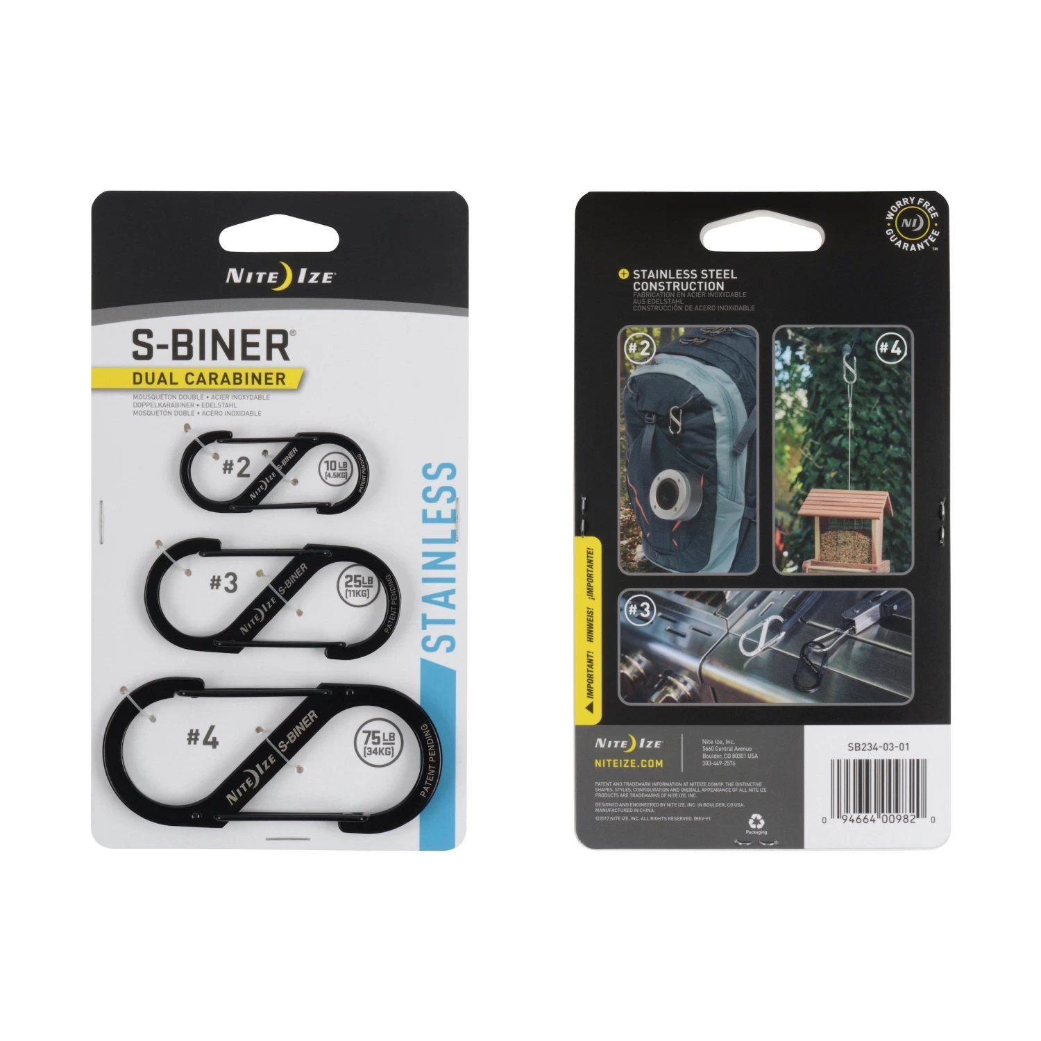 Nite Ize S-Biner® Stainless Dual Carabiner 3-Pack 11 Nite Ize S-Biner® Stainless Dual Carabiner 3-Pack - Image 11