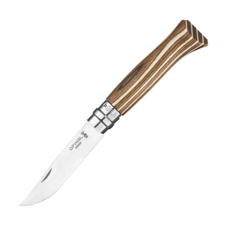 Opinel N°08 Brown Laminated Birch Knife 1 Opinel N°08 Brown Laminated Birch Knife