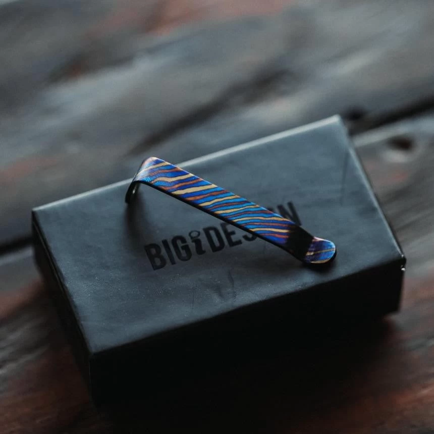 Ti Damascus Pocket Clip 3 Ti Damascus Pocket Clip - Image 3