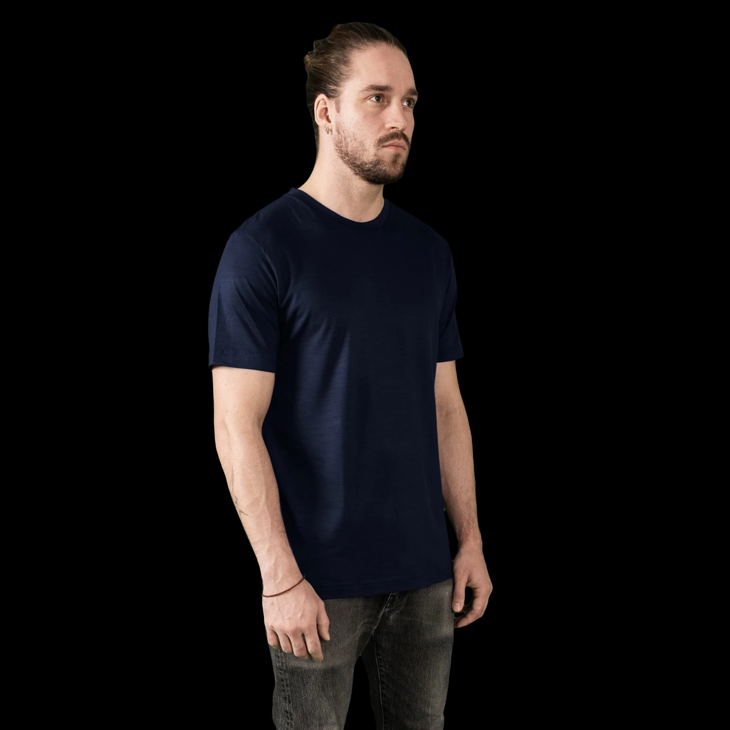 Ultrafine Merino T-Shirt - Navy 3 Ultrafine Merino T-Shirt - Navy - Image 3