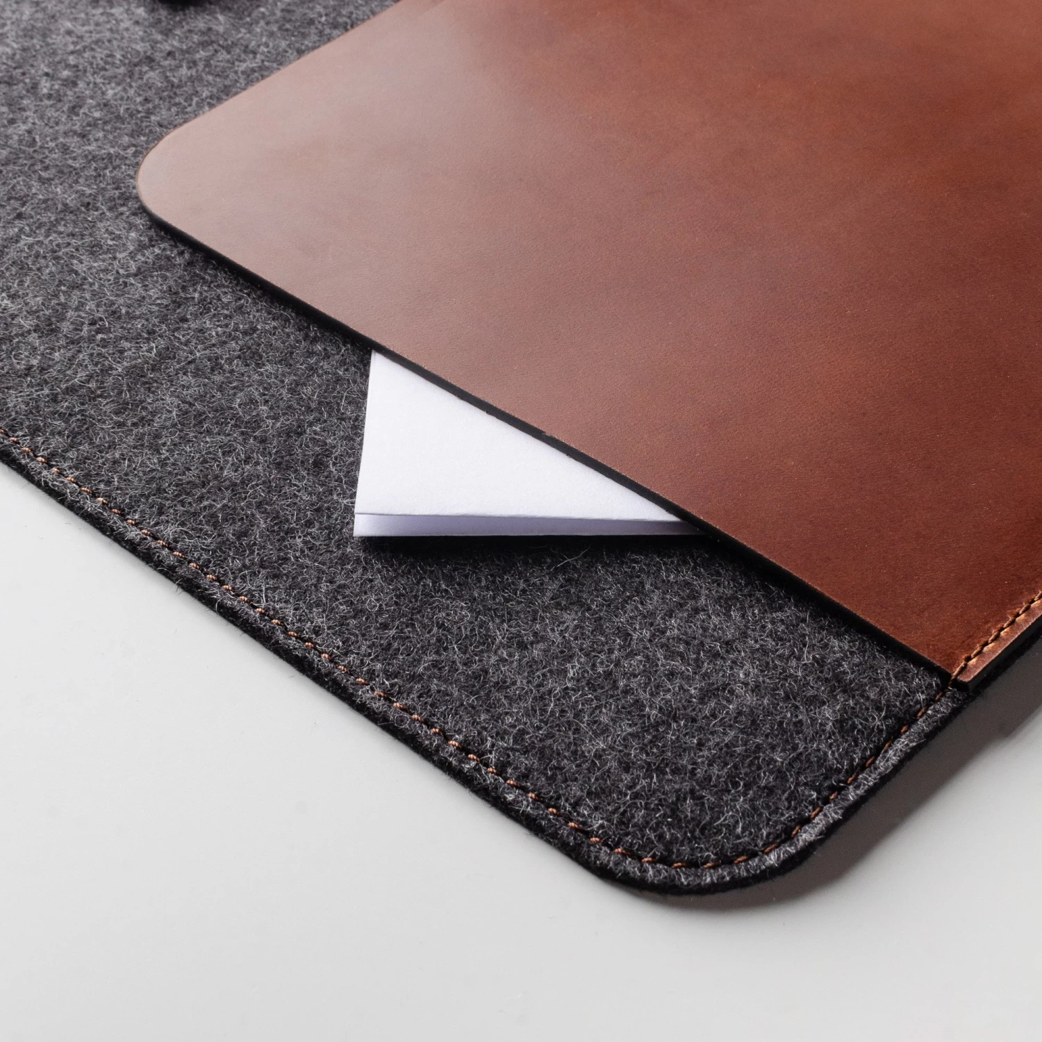 Wool Felt & Leather Desk Mat 6 Wool Felt & Leather Desk Mat - Image 6