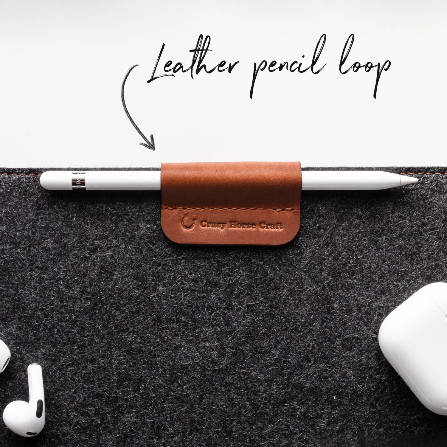 Wool Felt & Leather Desk Mat 4 Wool Felt & Leather Desk Mat - Image 4