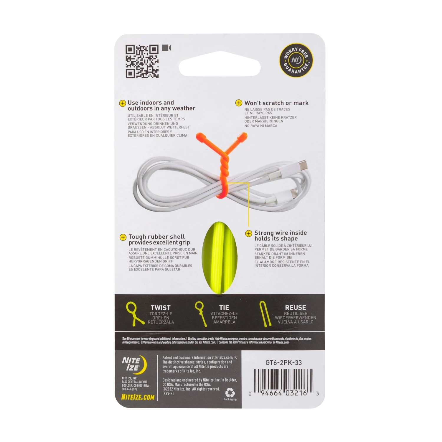 Nite Ize Gear Tie® Twist Tie™ 6" 2-Pack 2 Nite Ize Gear Tie® Twist Tie™ 6" 2-Pack - Image 2