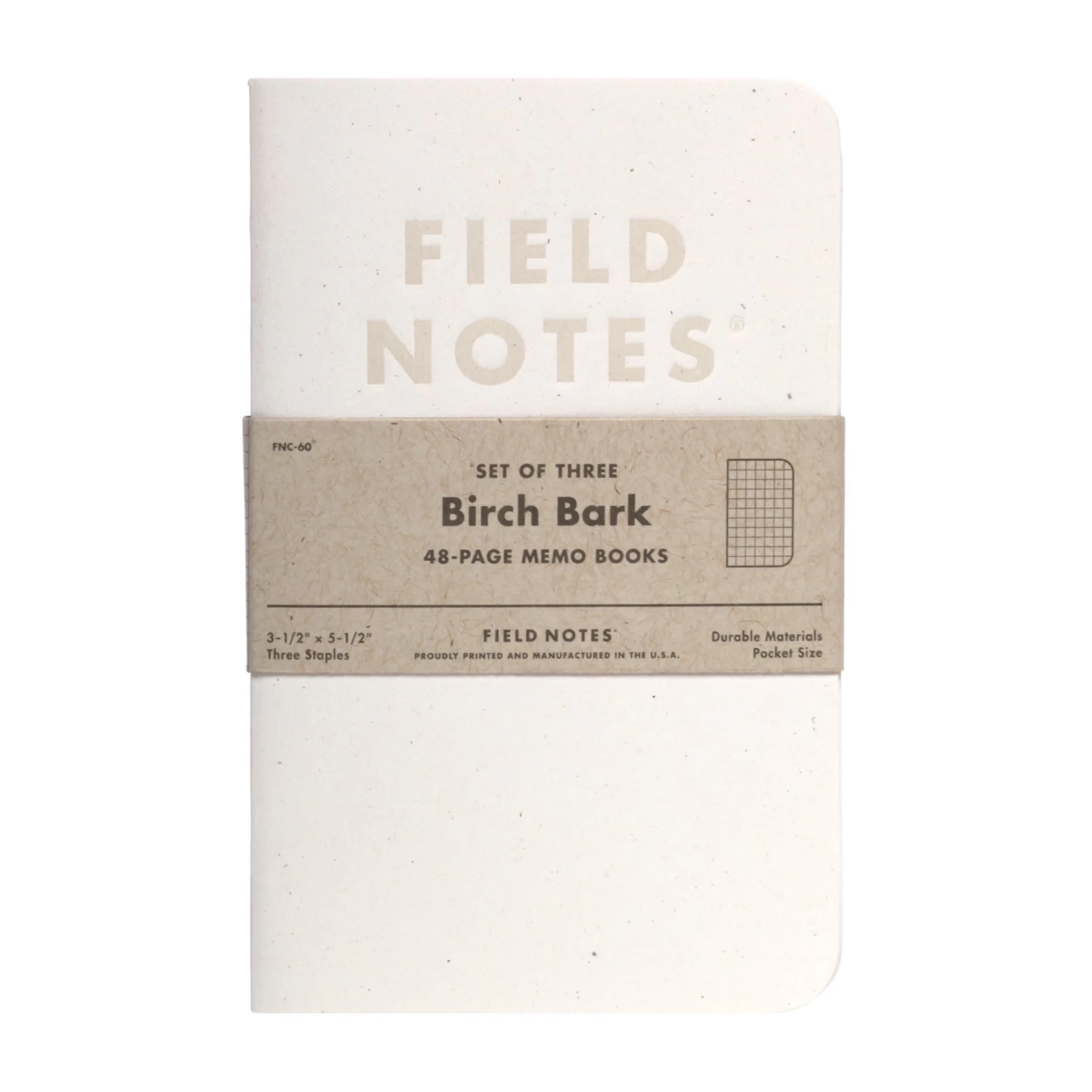 Birch Bark 3-Pack Memo Book 1 Birch Bark 3-Pack Memo Book