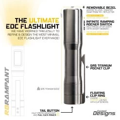 Rampant™ R8 EDC Titanium Flashlight 24 Rampant™ R8 EDC Titanium Flashlight -Outdoor Equip Store Rampant R8 Edc 18650 Flashlght Specs Exceed Designs min
