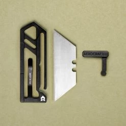 Sideslip Aluminum Utility Knife -Outdoor Equip Store aerocrafted razer blade knife slider 021 1x1 d5a58501 6f93 4e5c 87d7 6844ecb555a0