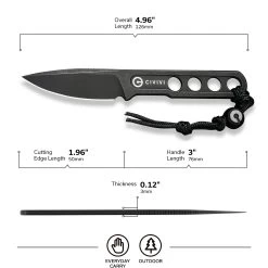 Circulus Knife -Outdoor Equip Store civivi circulus fixed blade knife 10cr15comov blade c22012 1 276790
