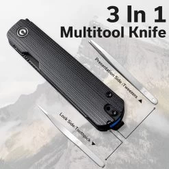 Sendy Knife -Outdoor Equip Store civivi sendy flipper knife milled black g10 handle 283 black stonewashed nitro v blade c21004b 2 includes 1pc steel tweezers presentation side toothpick lock si 278226