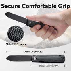 Sendy Knife -Outdoor Equip Store civivi sendy flipper knife milled black g10 handle 283 black stonewashed nitro v blade c21004b 2 includes 1pc steel tweezers presentation side toothpick lock si 515260