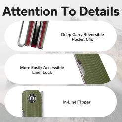 Sendy Knife -Outdoor Equip Store civivi sendy flipper knife milled greenred g10 handle 283 satin finished nitro v blade c21004b 1 includes 1pc steel tweezers presentation side toothpick lock si 611565