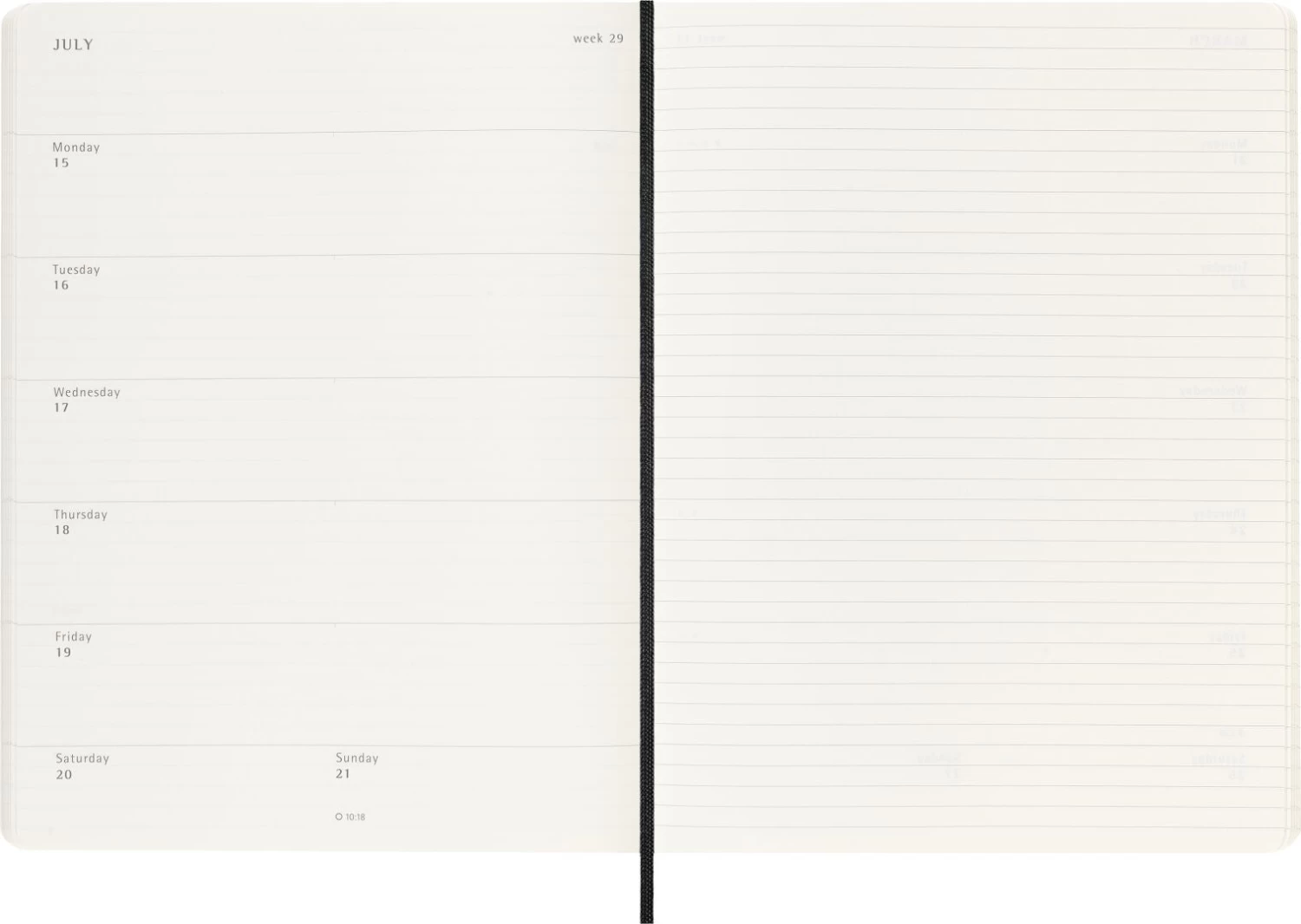 Moleskine Weekly Notebook XL 2025 Calendar 4 Moleskine Weekly Notebook XL 2025 Calendar - Image 4