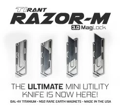 TiRant RAZOR-M 3.0 MagLock Utility Knife 15 TiRant RAZOR-M 3.0 MagLock Utility Knife -Outdoor Equip Store tirant razor m maglock 3.0 utility knife